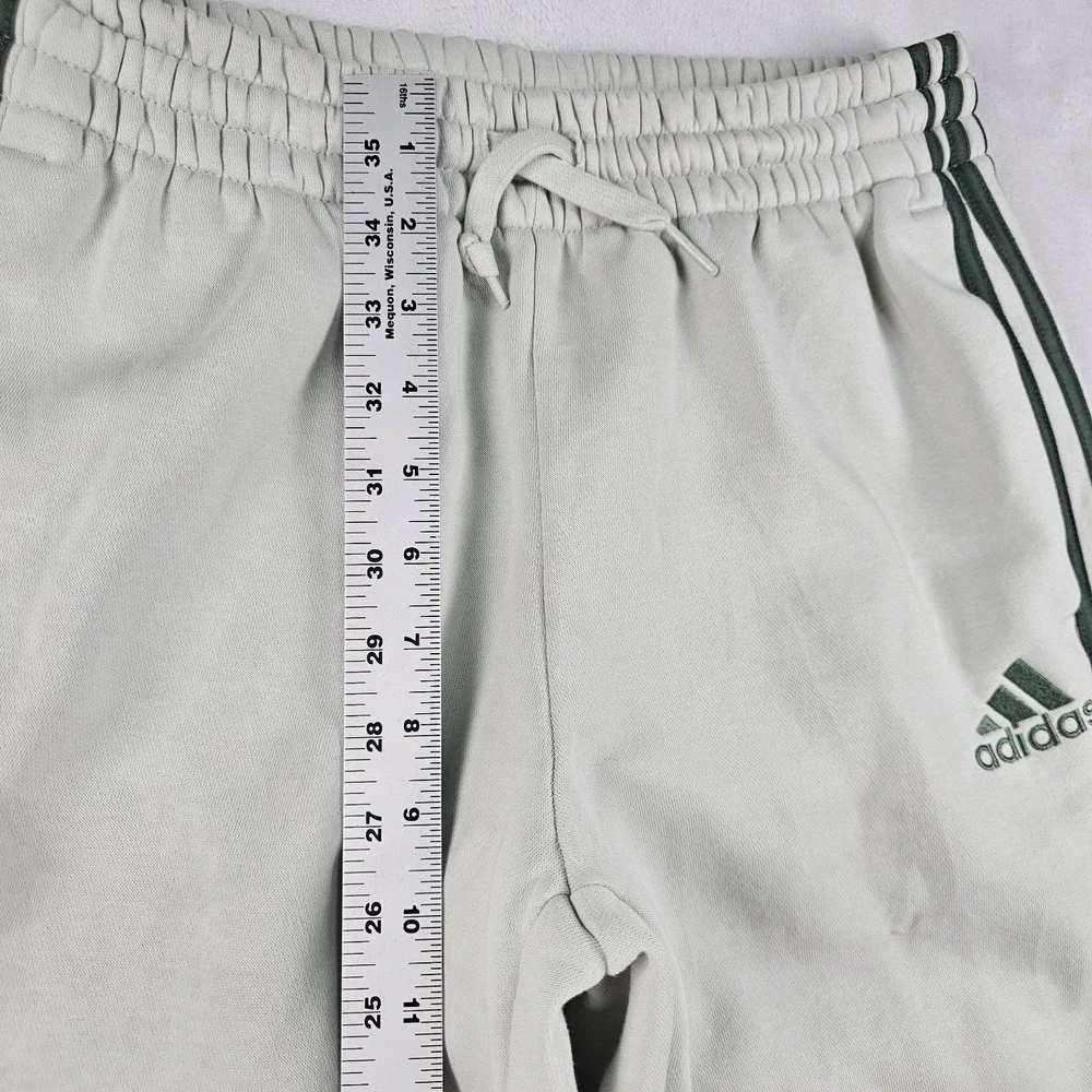 Adidas French Terry Tapered 3-Stripes Pants Mens S HL2271 Light Green Joggers